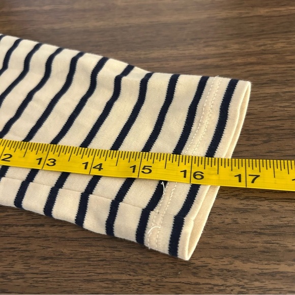 LL BEAN Striped Cream and Black Women's Top S - Picture 10 of 10